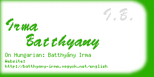 irma batthyany business card